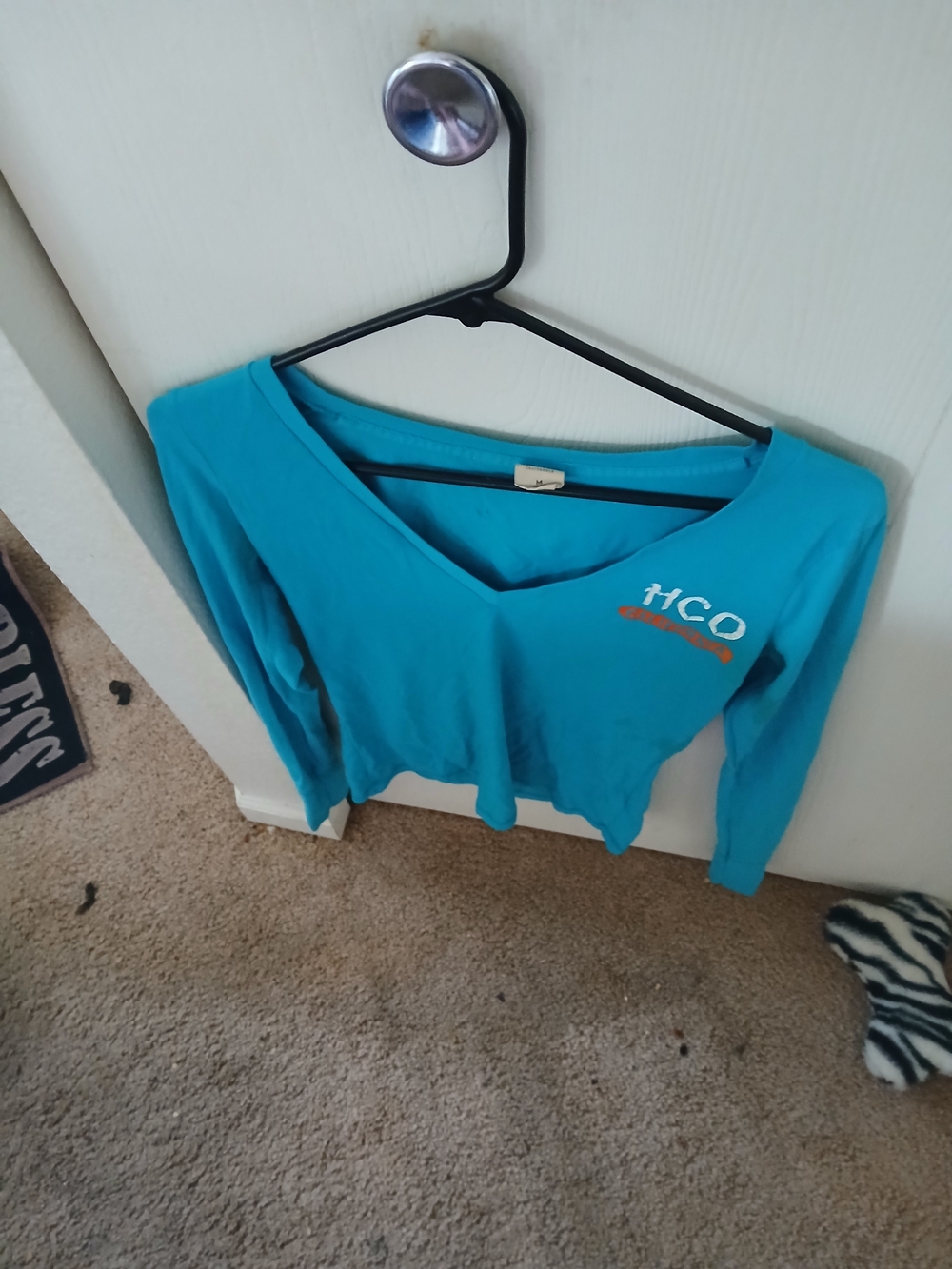 CO Teal Blue V-Neck Women's Shirt